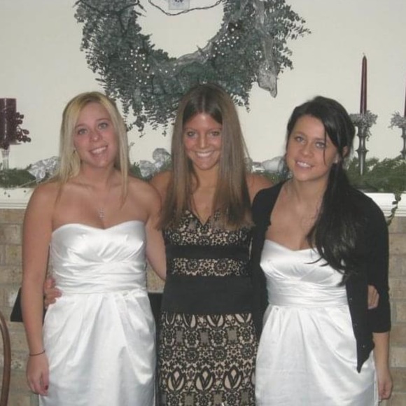 White Strapless Formal Dress - Picture 7 of 7